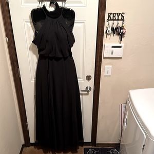 NWT Kleinfeld Black Cold-Shoulder Formal Long Dress Size 2